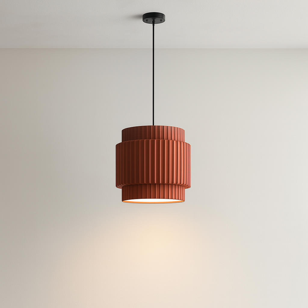 Lampe pendante colorée en céramique