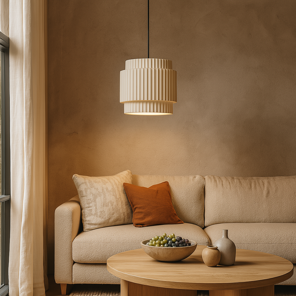 Lampe pendante colorée en céramique