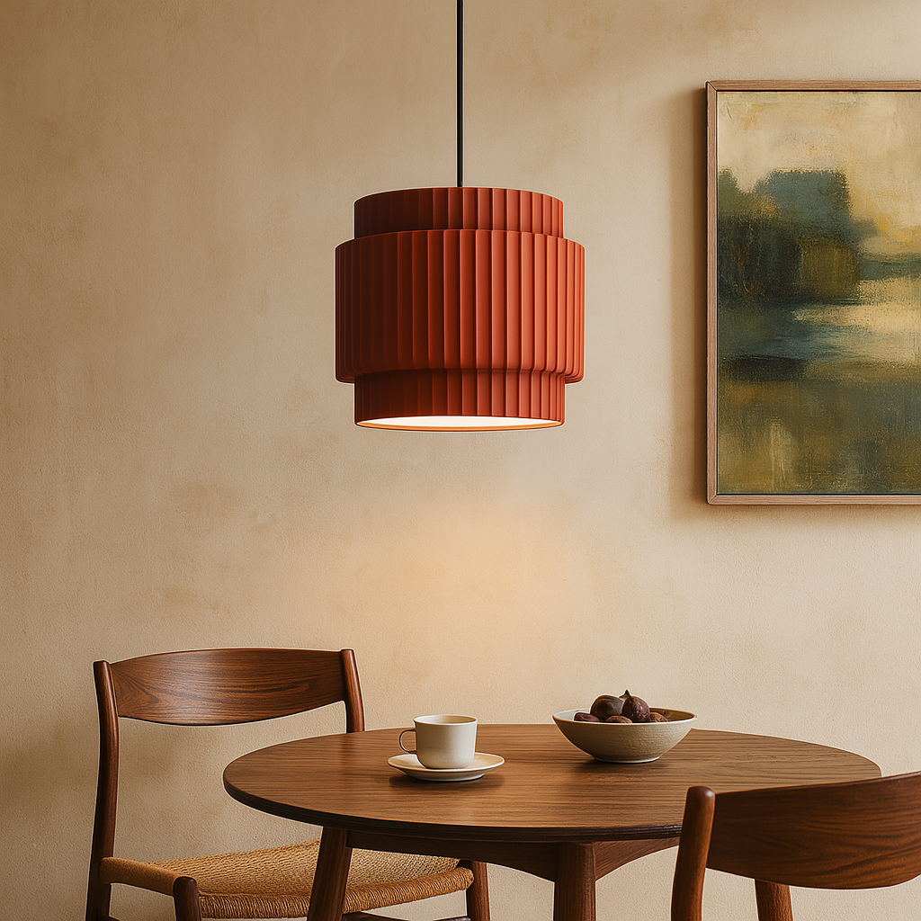 Lampe pendante colorée en céramique