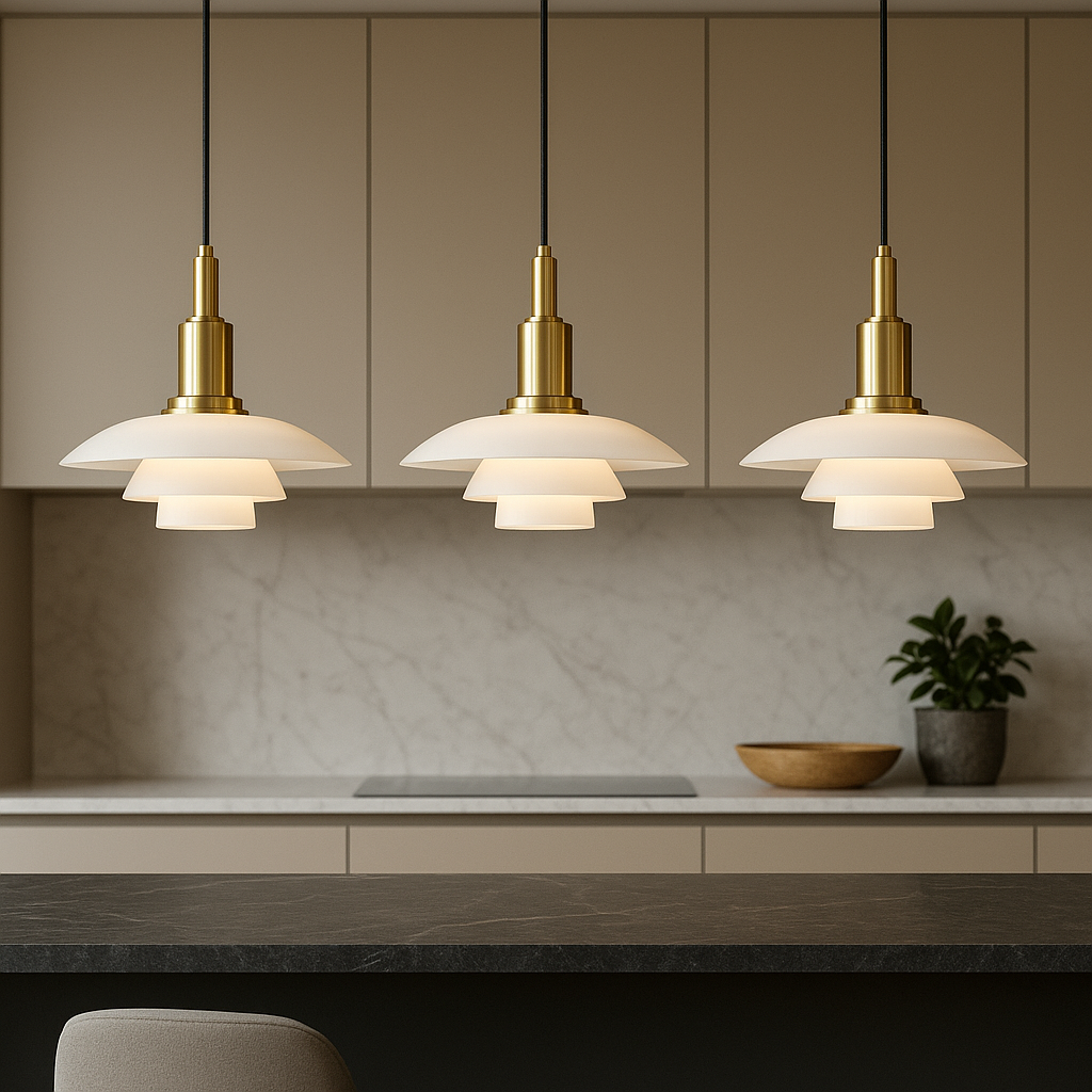 2/3 Head Lampe pendante design danoise