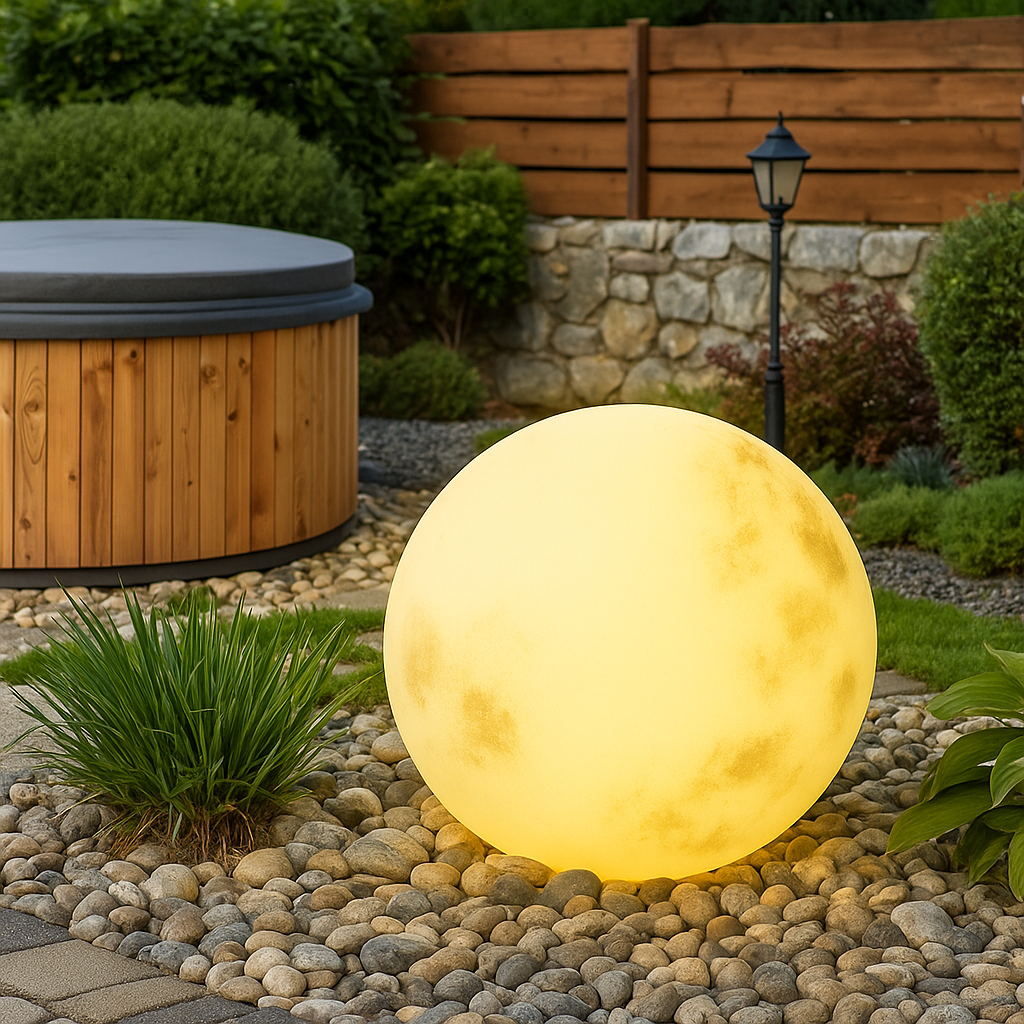 Lampe de lune à énergie solaire pour le jardin