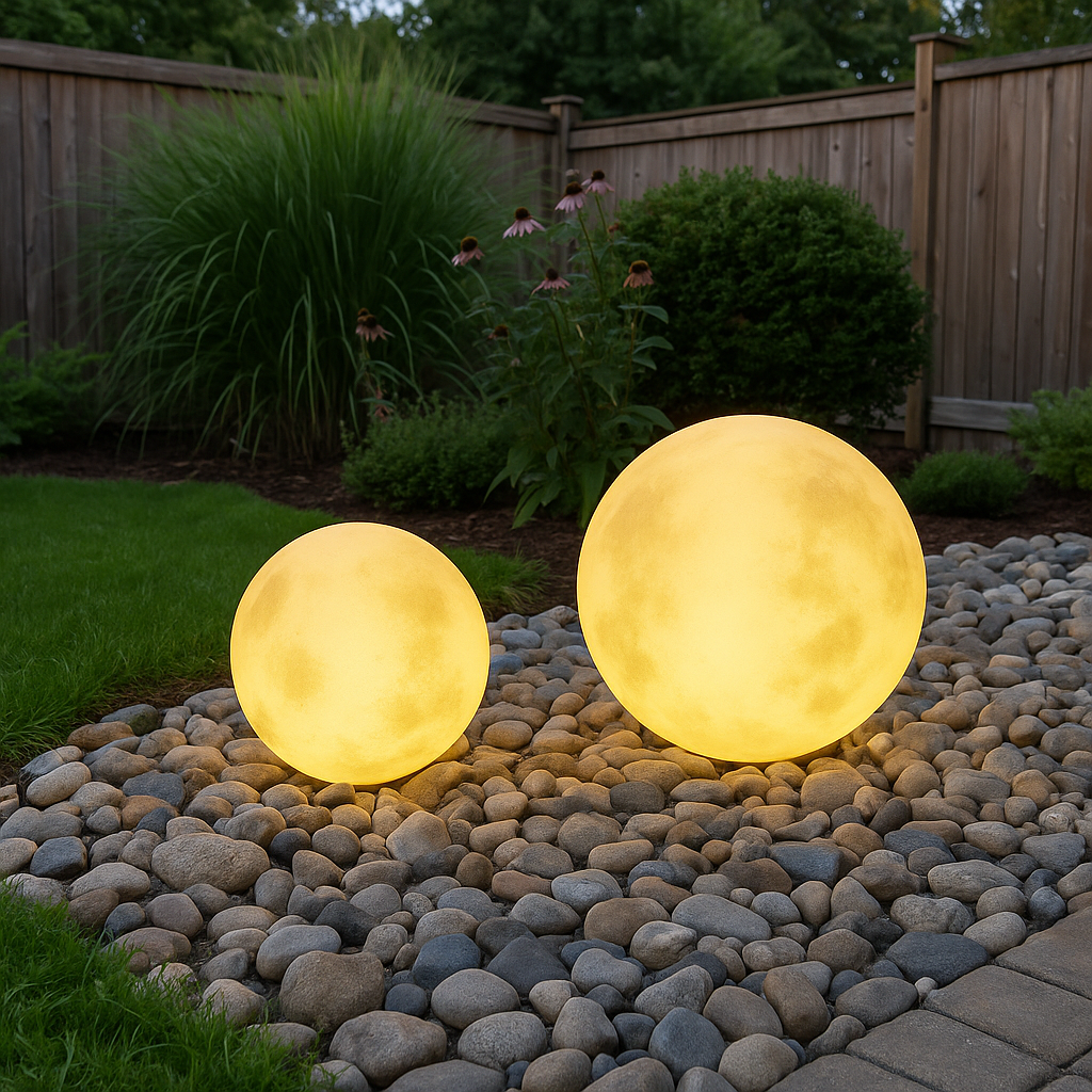 Lampe de lune à énergie solaire pour le jardin
