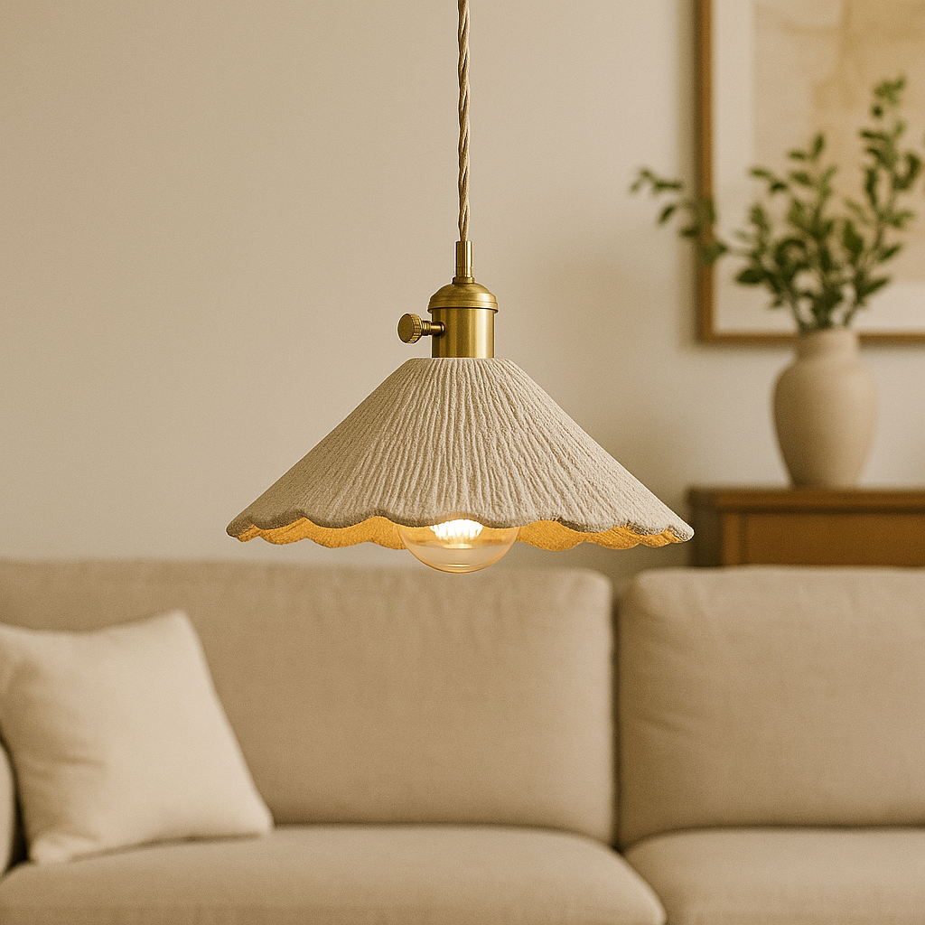Lampe suspendue en ciment