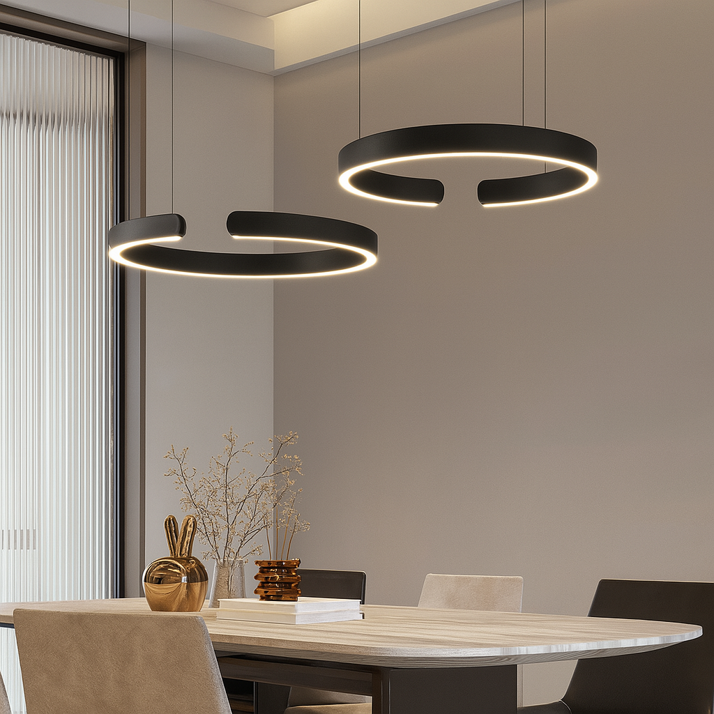 Lampe pendante moderne en forme de cercle