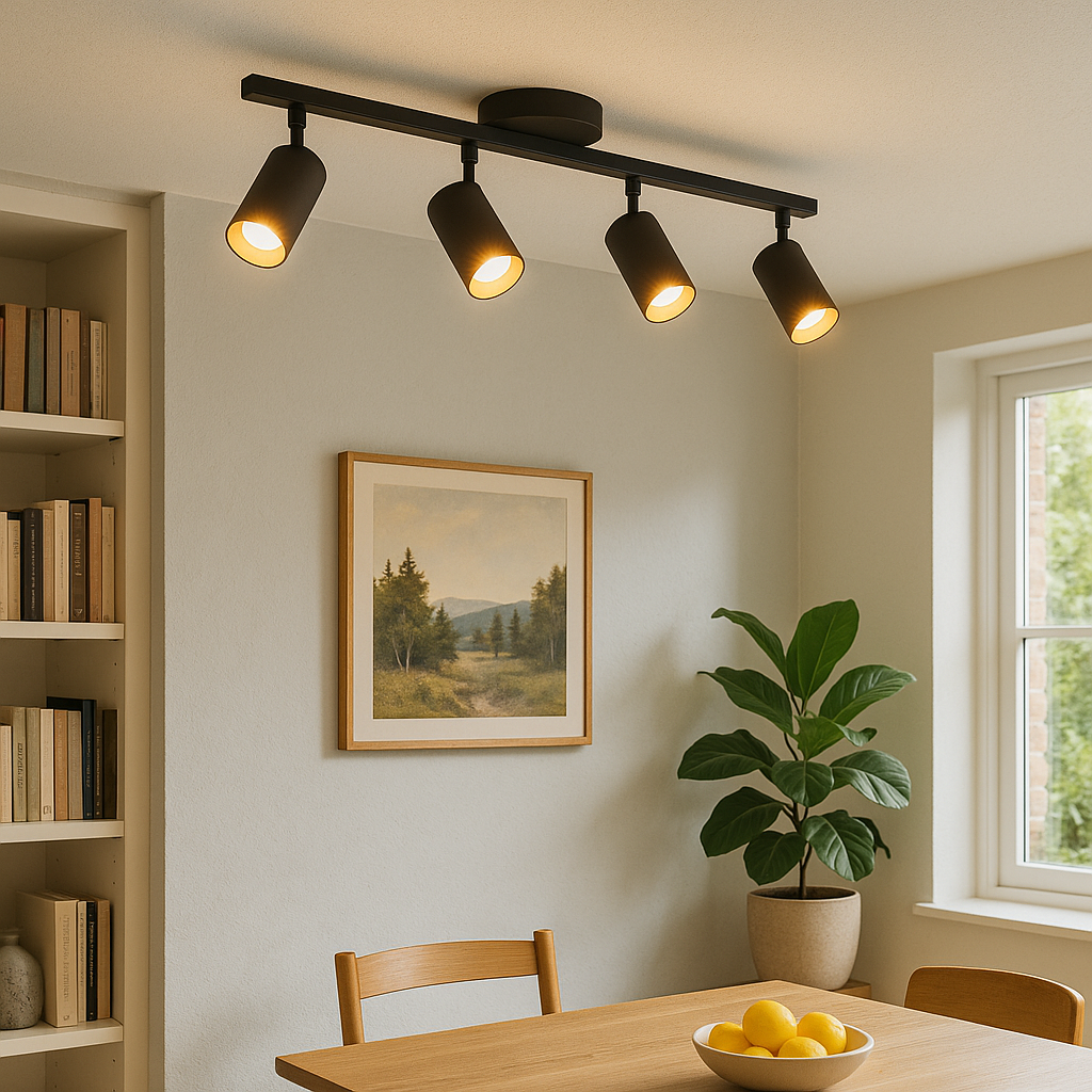Plafonnier moderne à 4 têtes