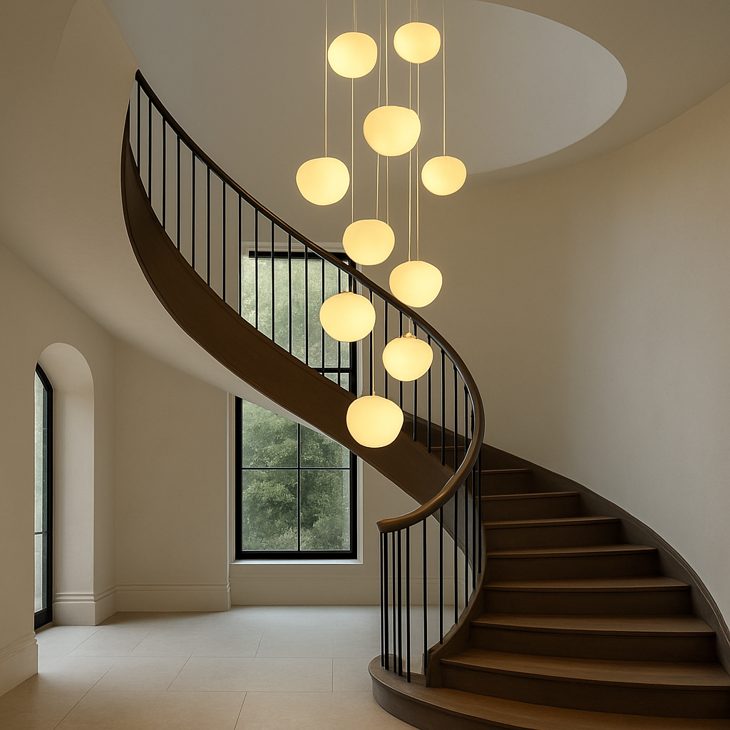 Lustre d'escalier nordique créatif