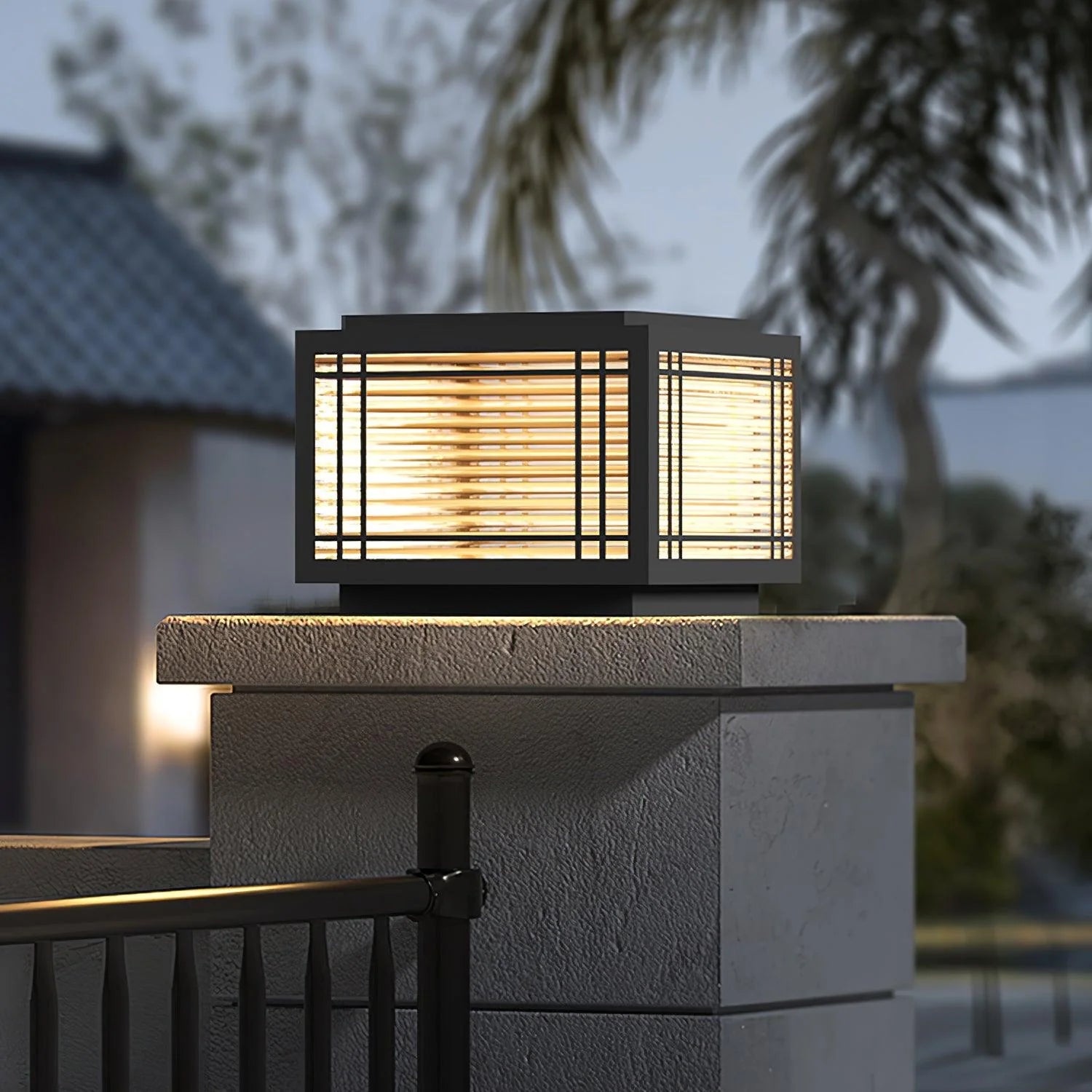 Lampe solaire pour poteau d'extérieur