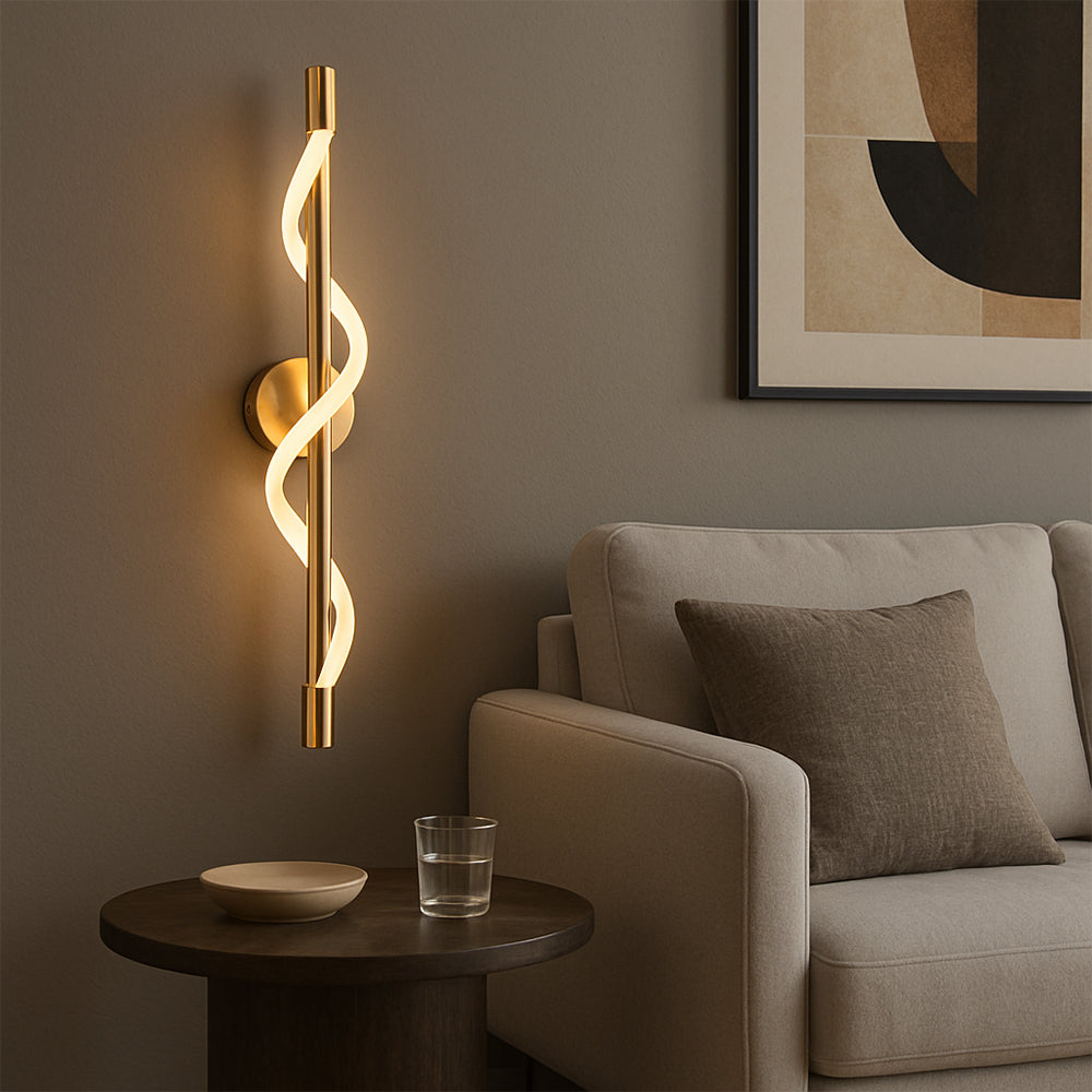 Lampe murale à courbe linéaire