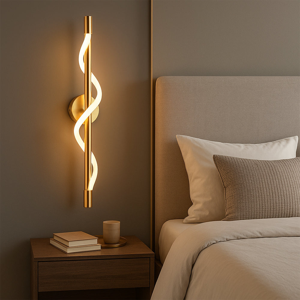 Lampe murale à courbe linéaire