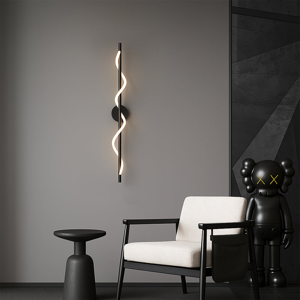 Lampe murale à courbe linéaire