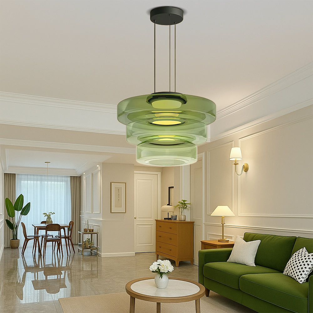 Lampe pendante danoise en verre Bauhaus