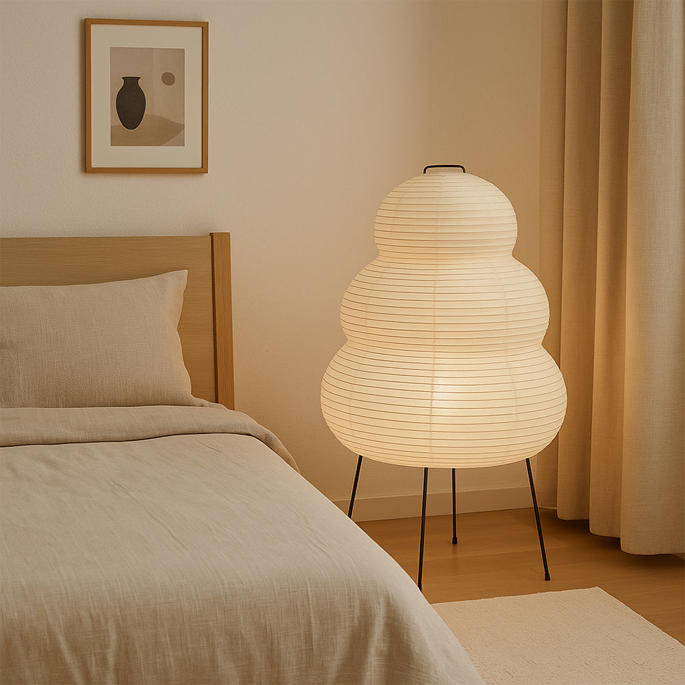 Lampe de table en papier de riz