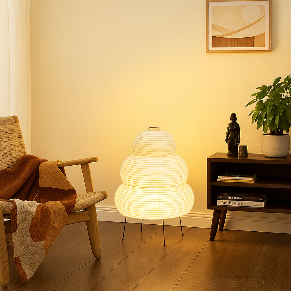 Lampe de table en papier de riz