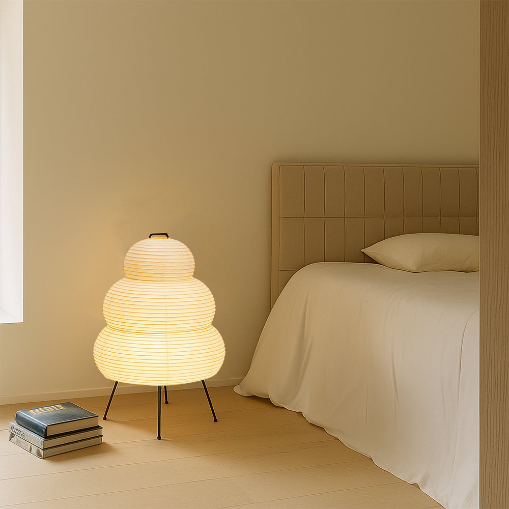 Lampe de table en papier de riz