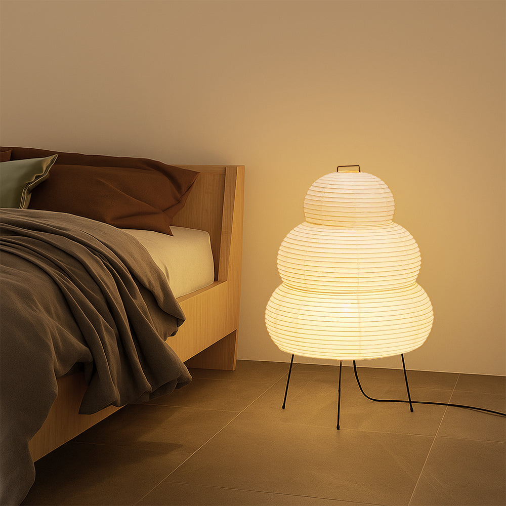 Lampe de table en papier de riz