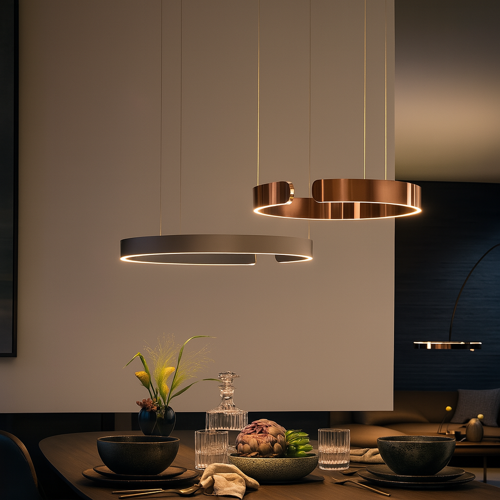 Lampe pendante moderne en forme de cercle