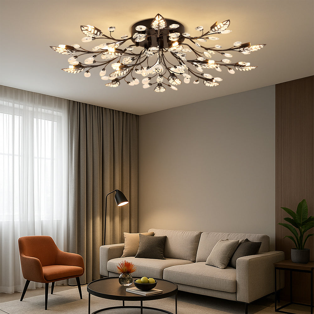 Plafonnier de luxe en cristal