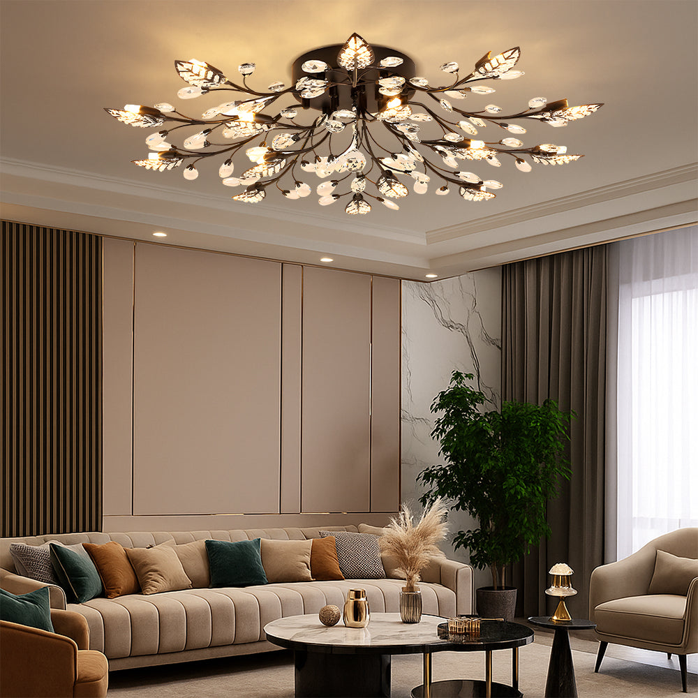 Plafonnier de luxe en cristal