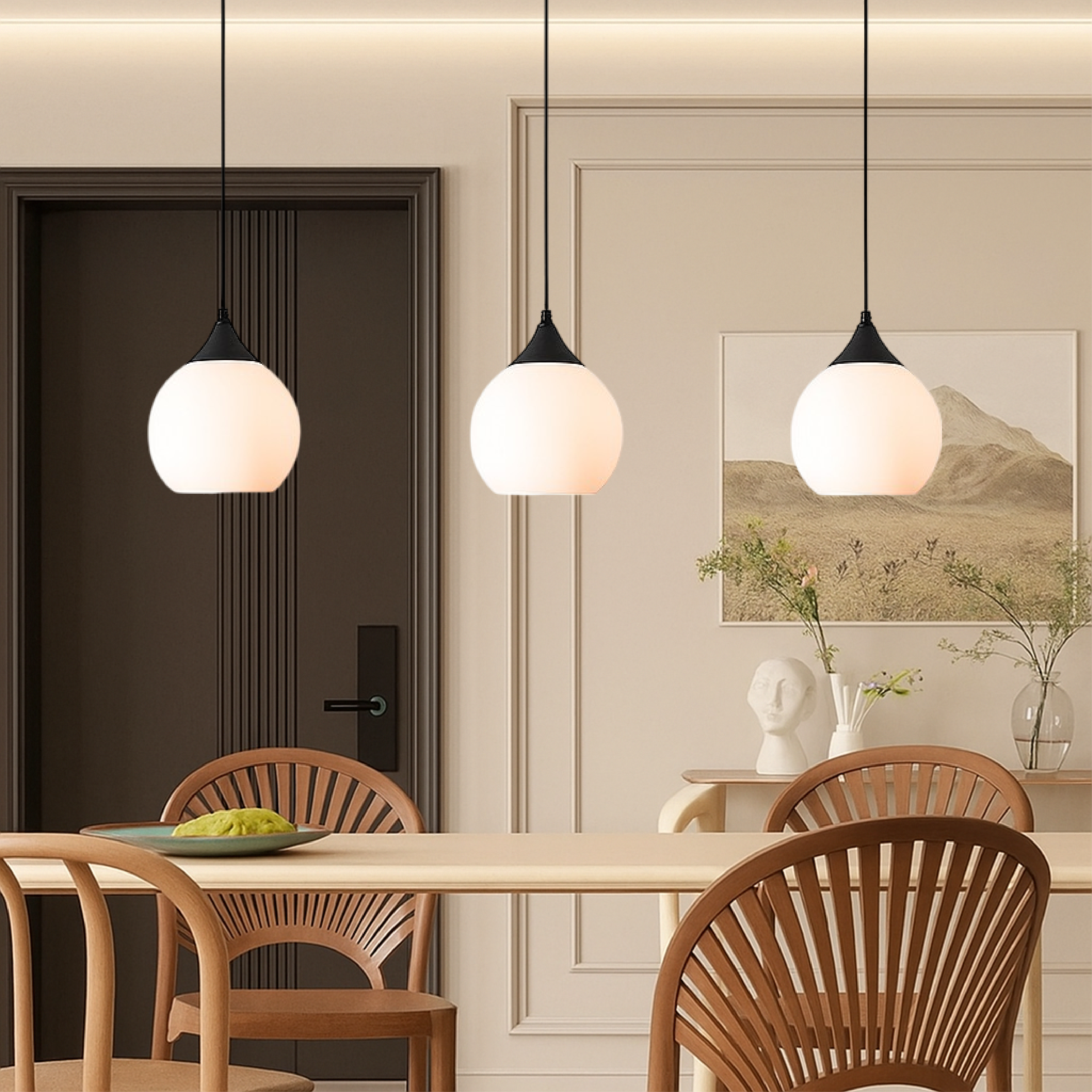 Gade's 3 Heads Dining Table Suspension Light