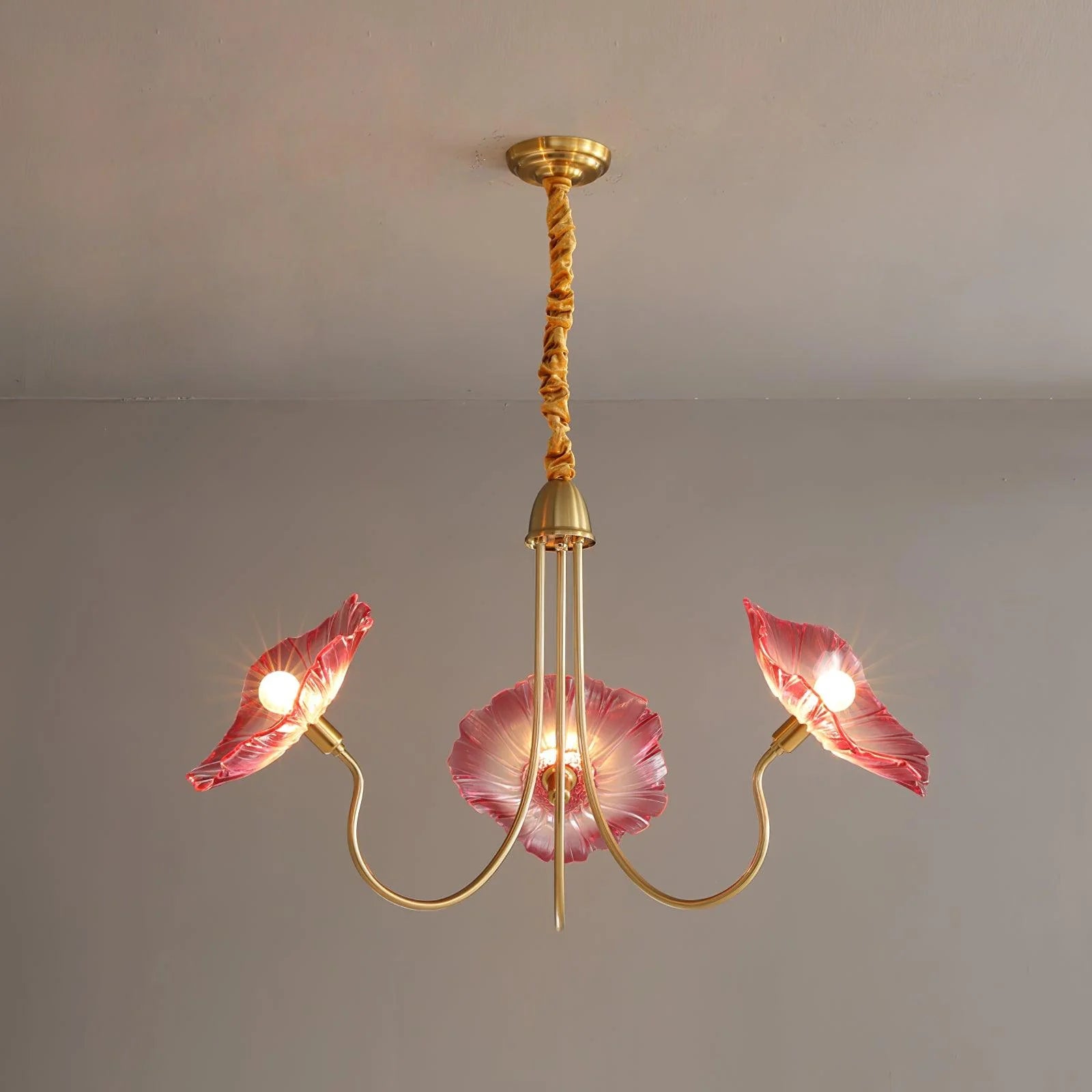 Lustre à feuilles de verre Lotus