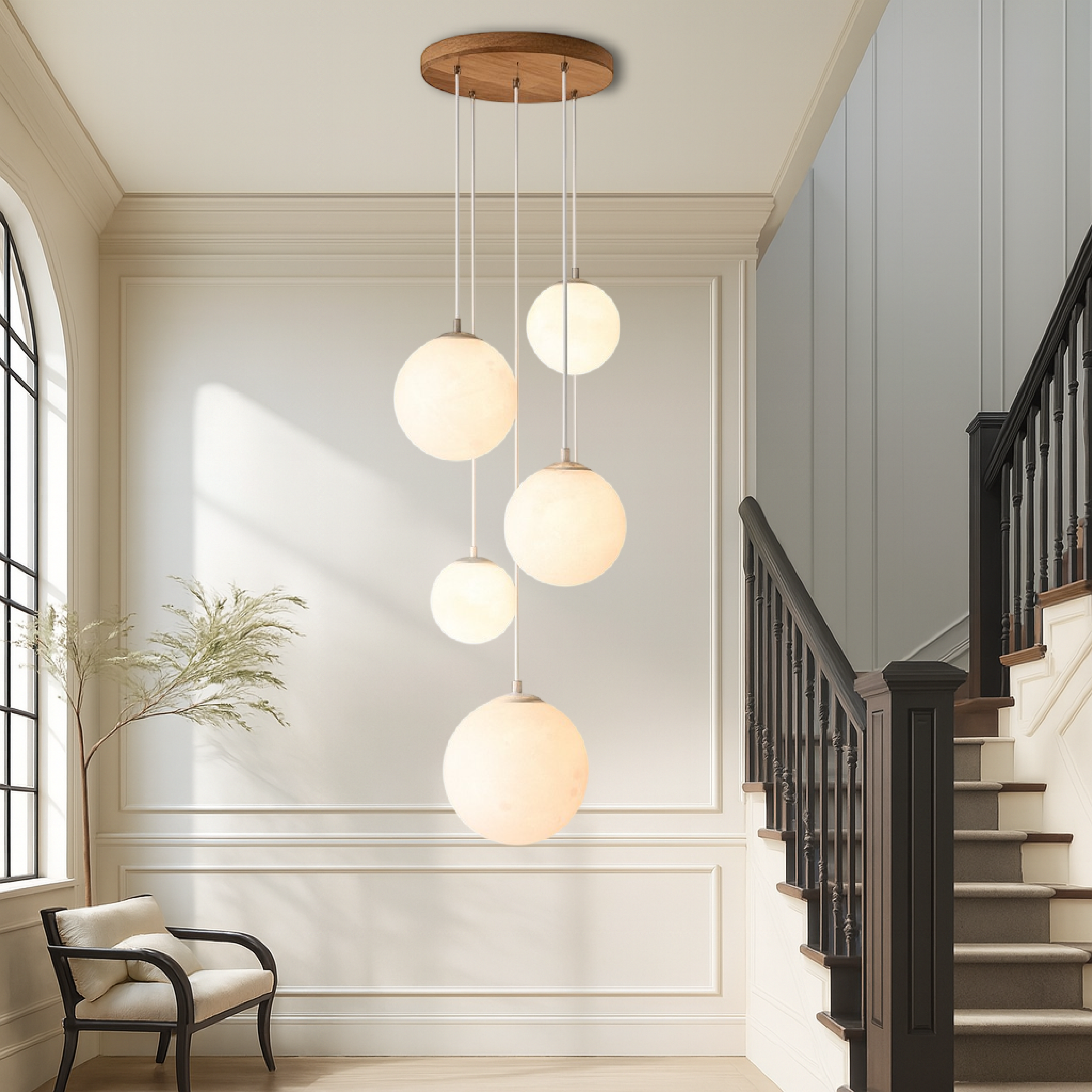 Lustre d'escalier nordique Moonlamp