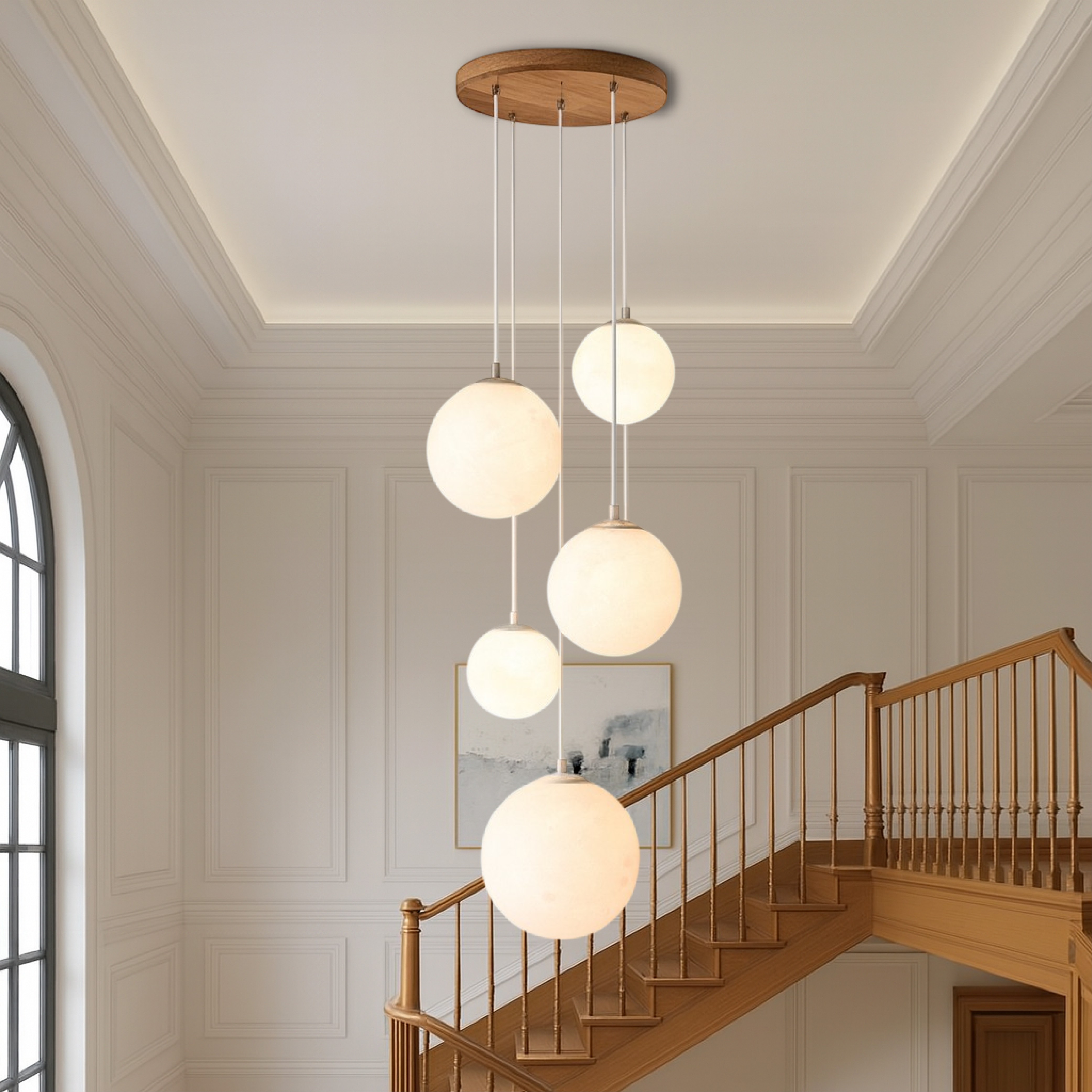 Lustre d'escalier nordique Moonlamp