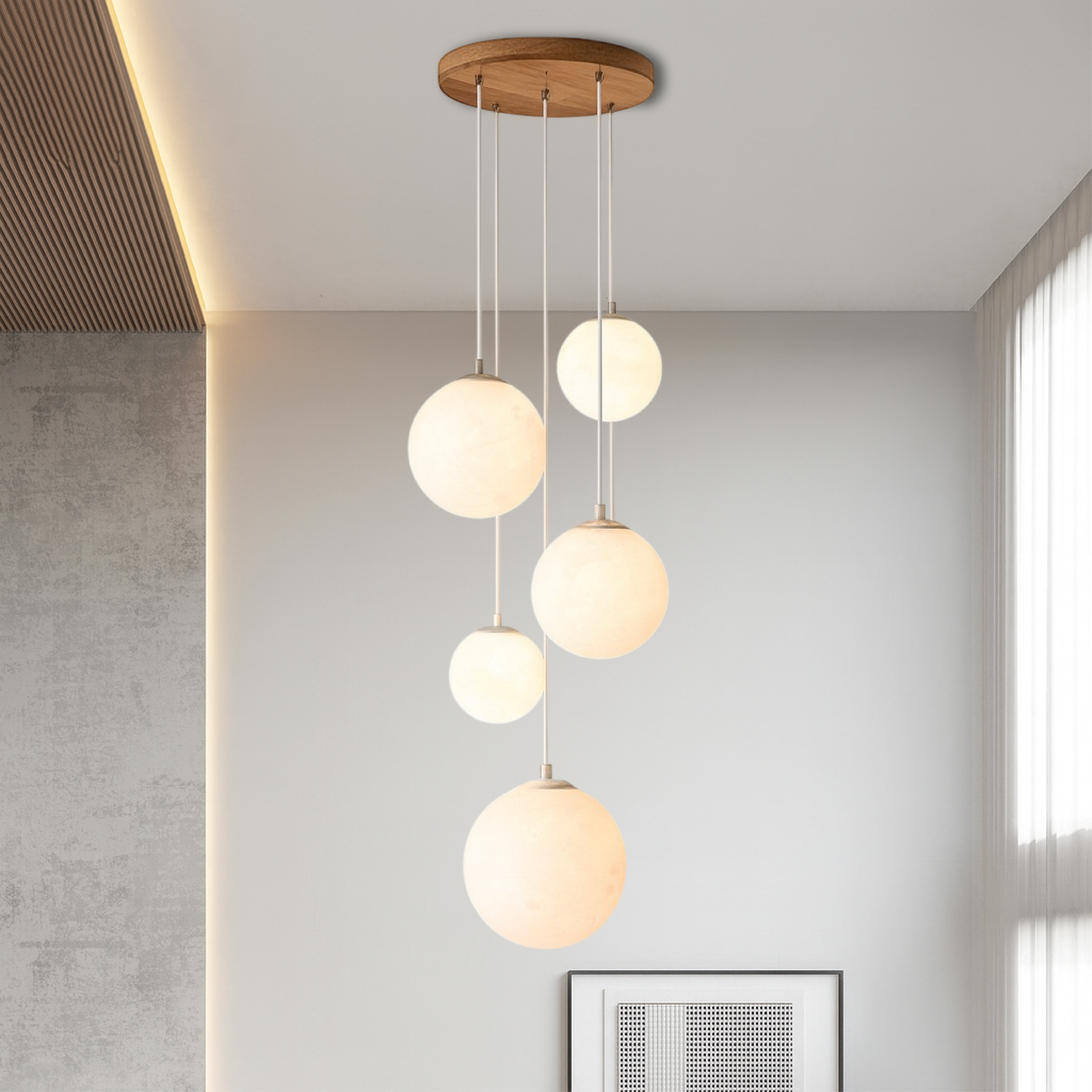 Lustre d'escalier nordique Moonlamp
