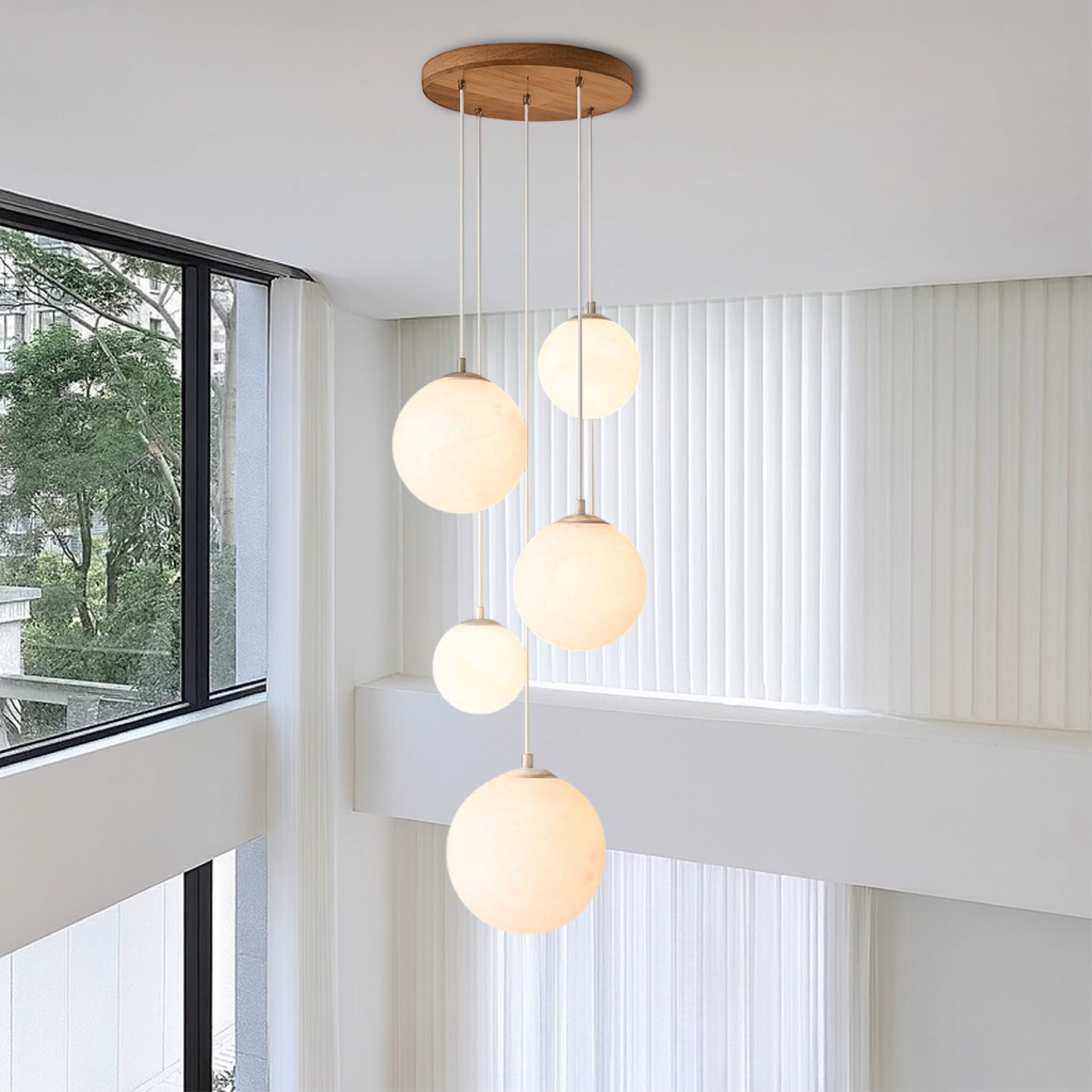Lustre d'escalier nordique Moonlamp