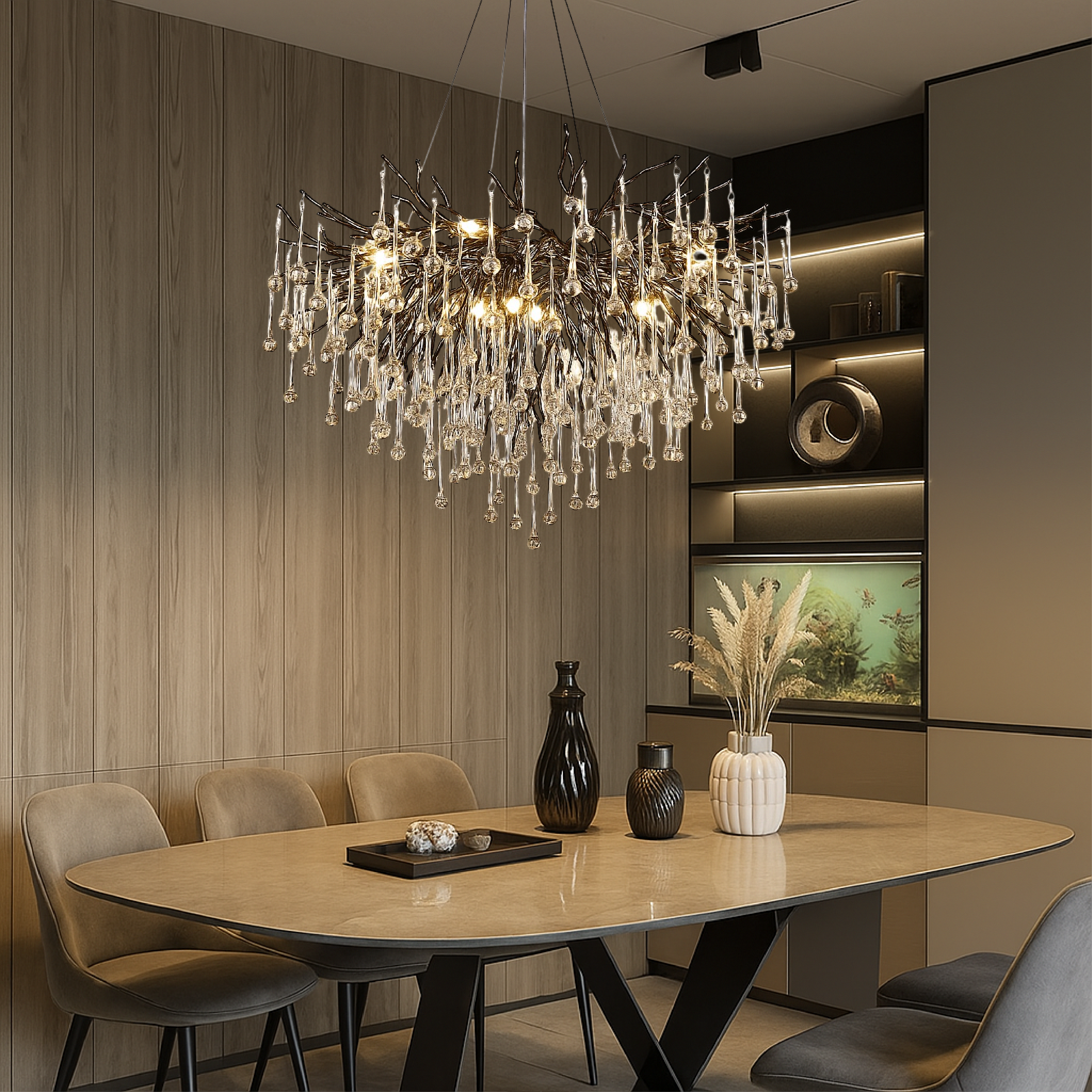 Lustre noir Raindrop