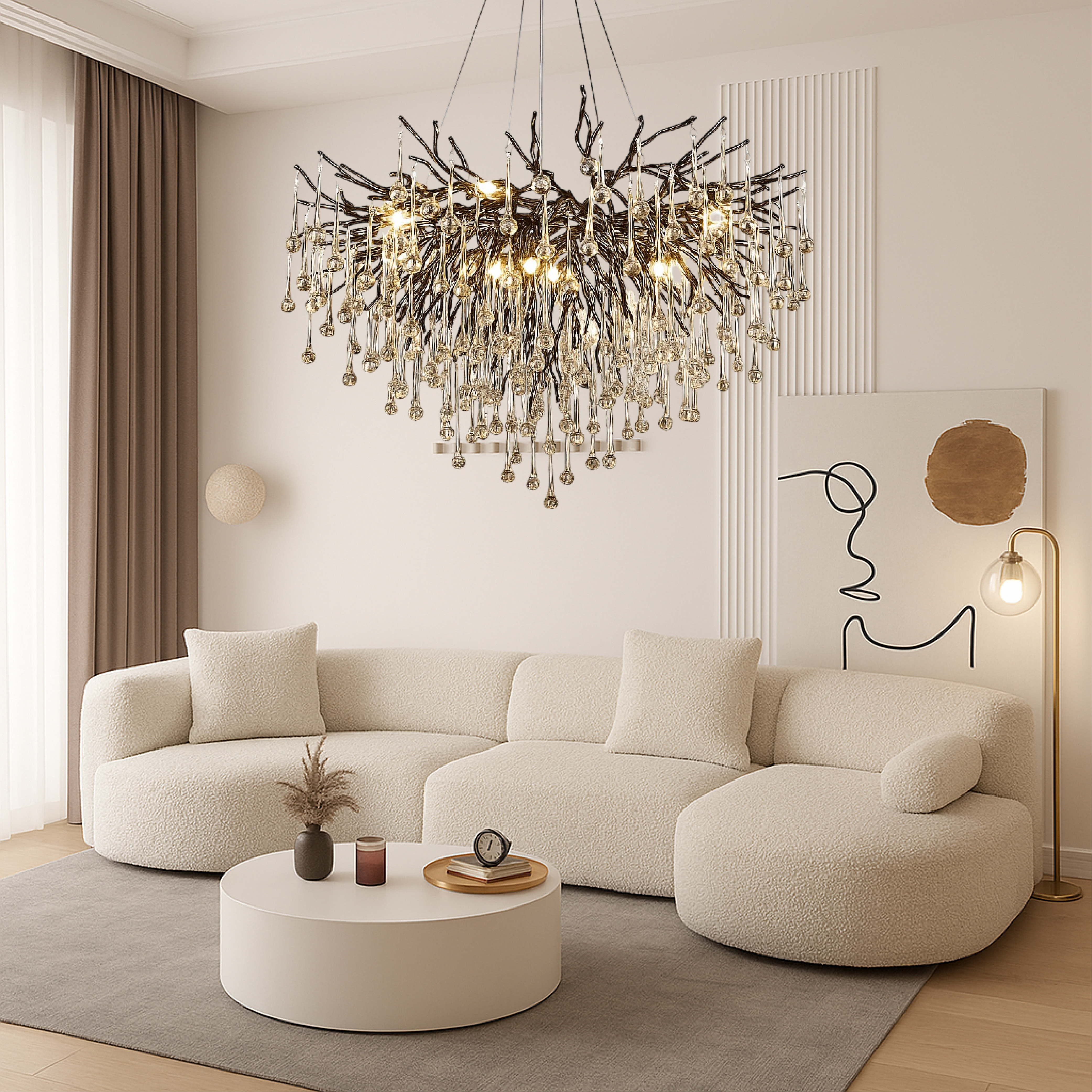 Lustre noir Raindrop