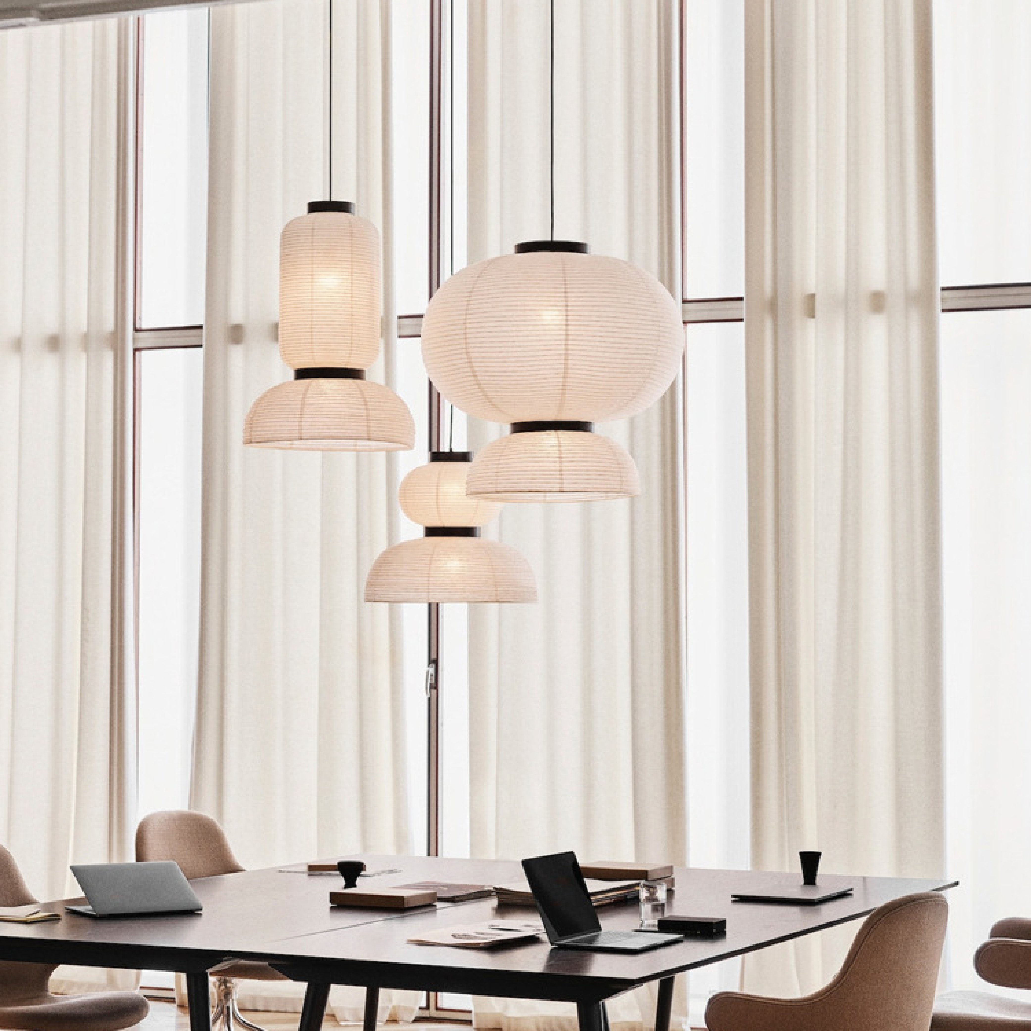 Lampe suspendue japonaise Wabi Sabi