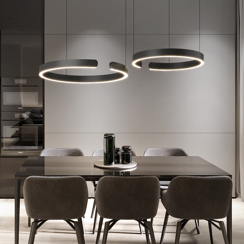 Lampe pendante moderne en forme de cercle