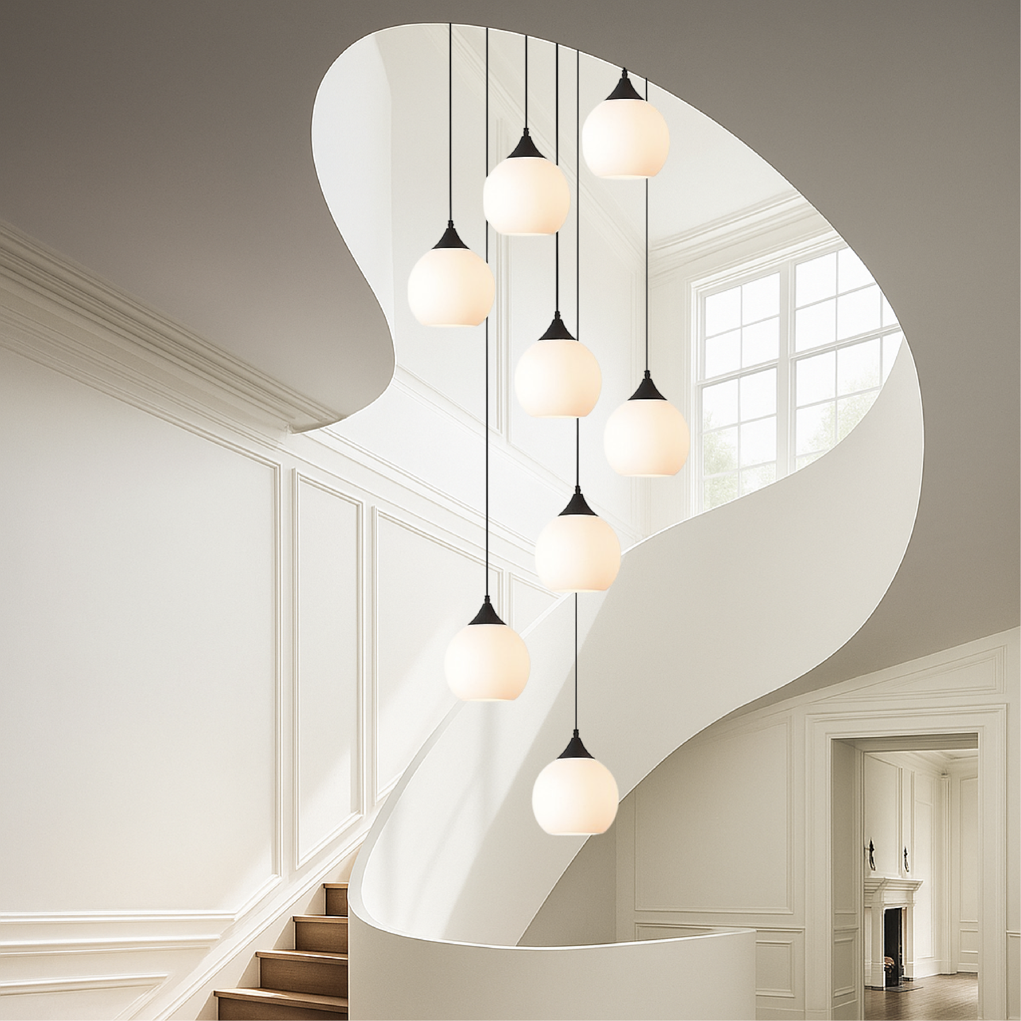 Lustre de l'escalier de la Villa de Gade