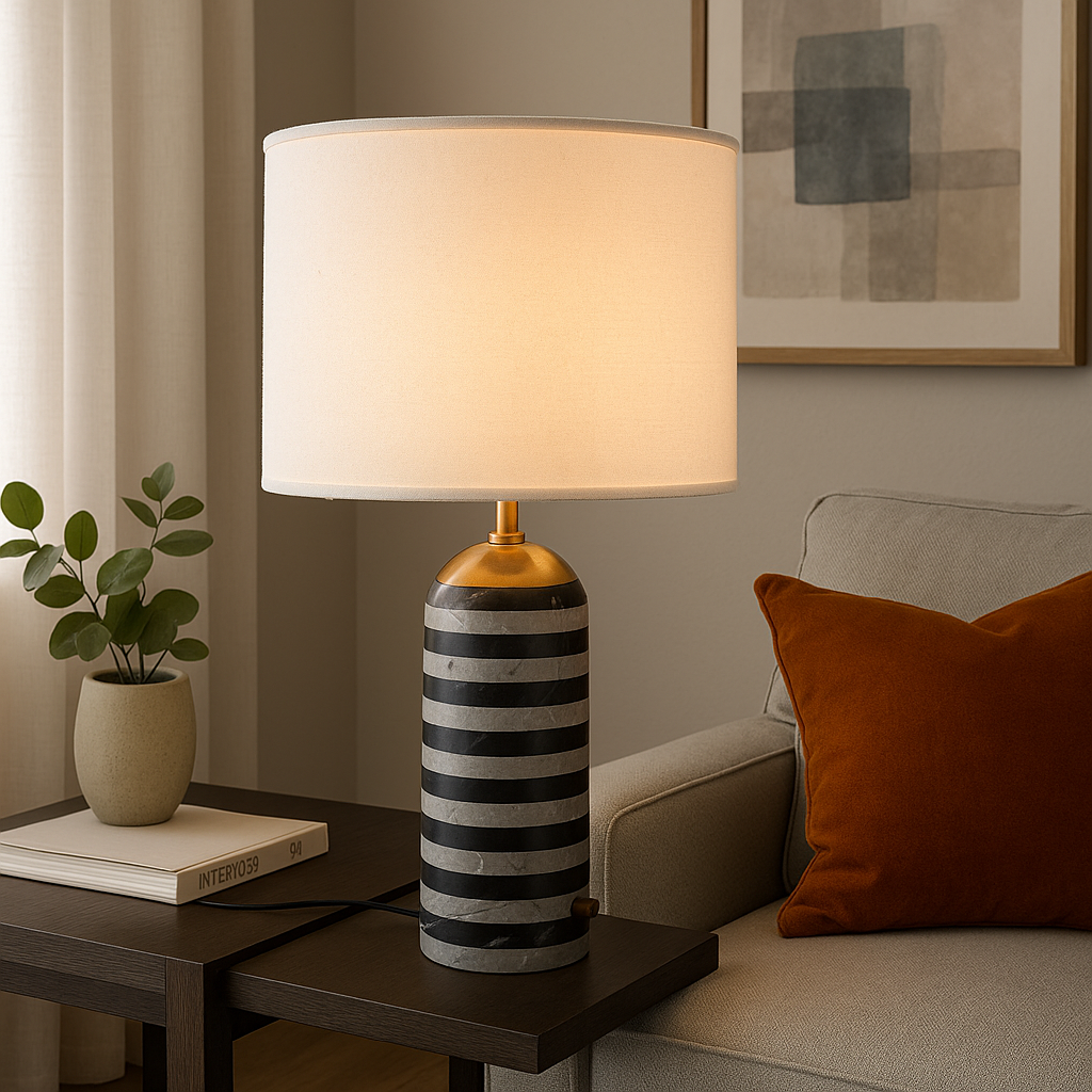 Lampe à poser en marbre Rexo