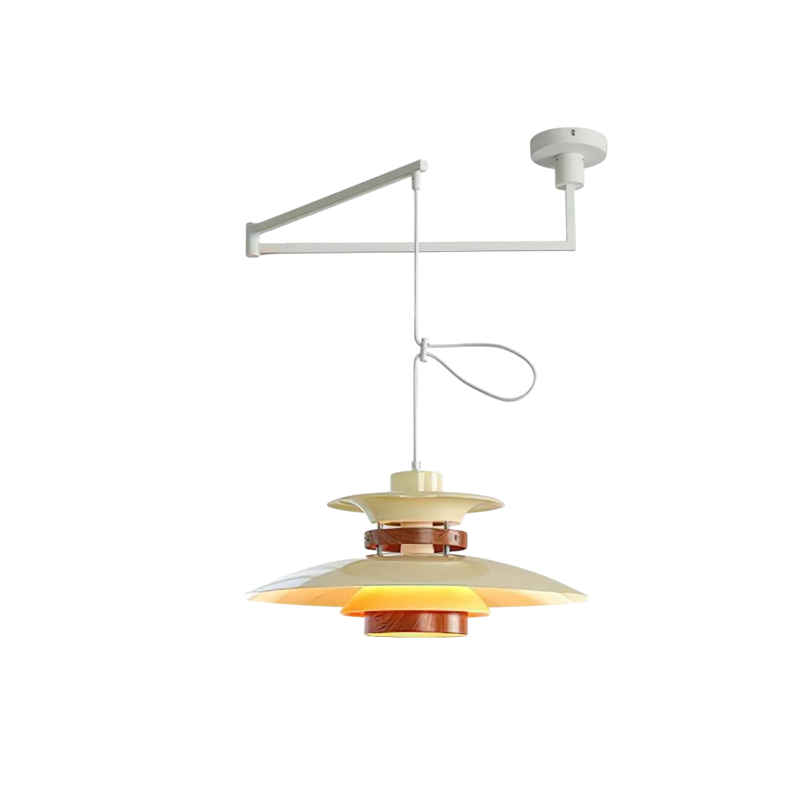 Lampe suspendue à bras articulé Merado