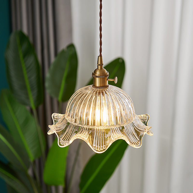 Lampe pendante vintage transparente