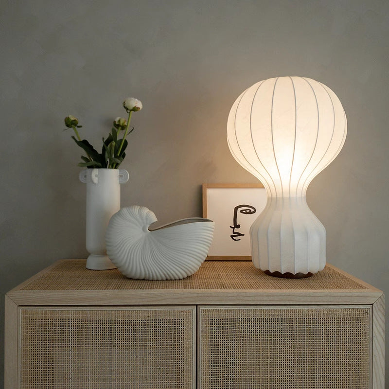 Lampe à poser en soie Wabi Sabi