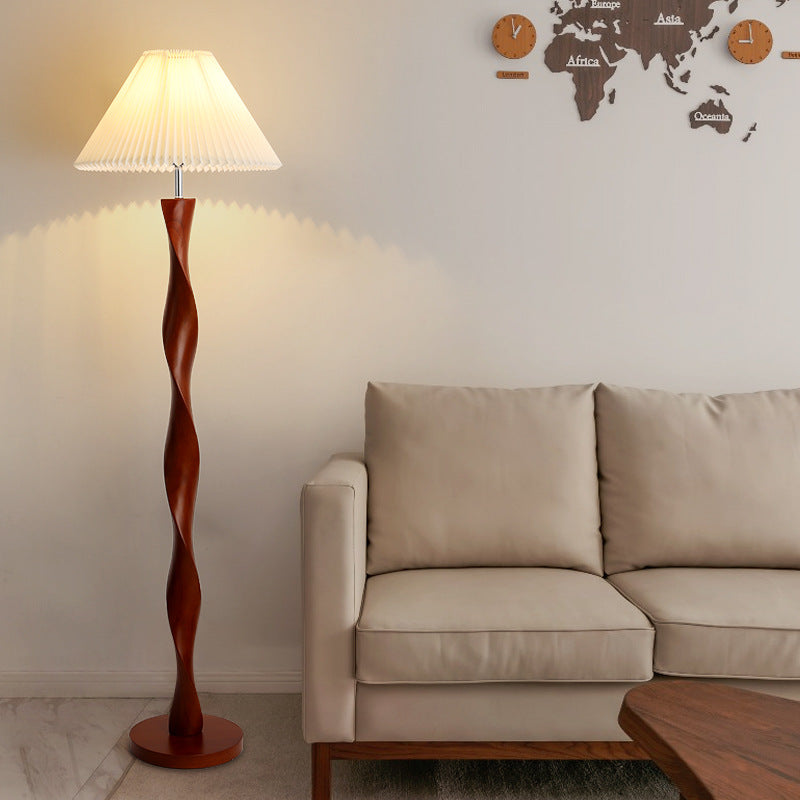 Lampadaire japonais en noyer