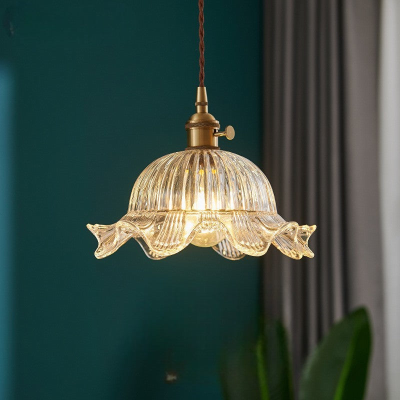 Lampe pendante vintage transparente