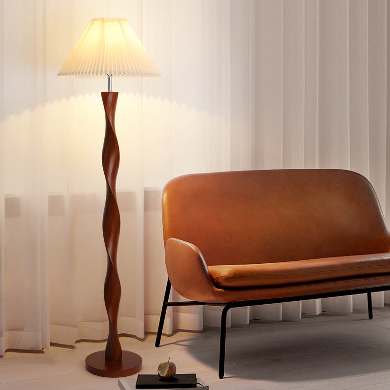 Lampadaire japonais en noyer
