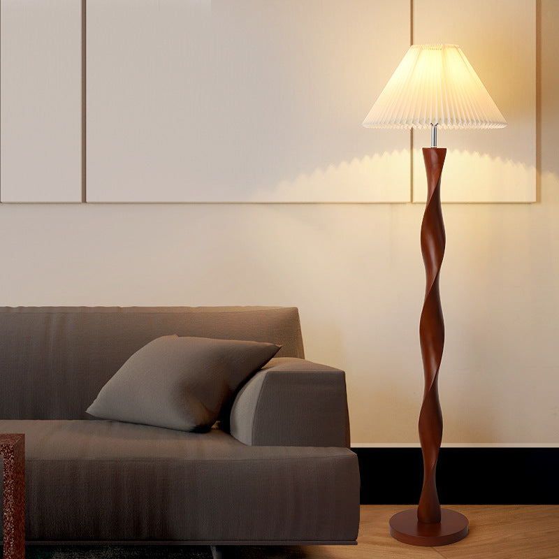 Lampadaire japonais en noyer