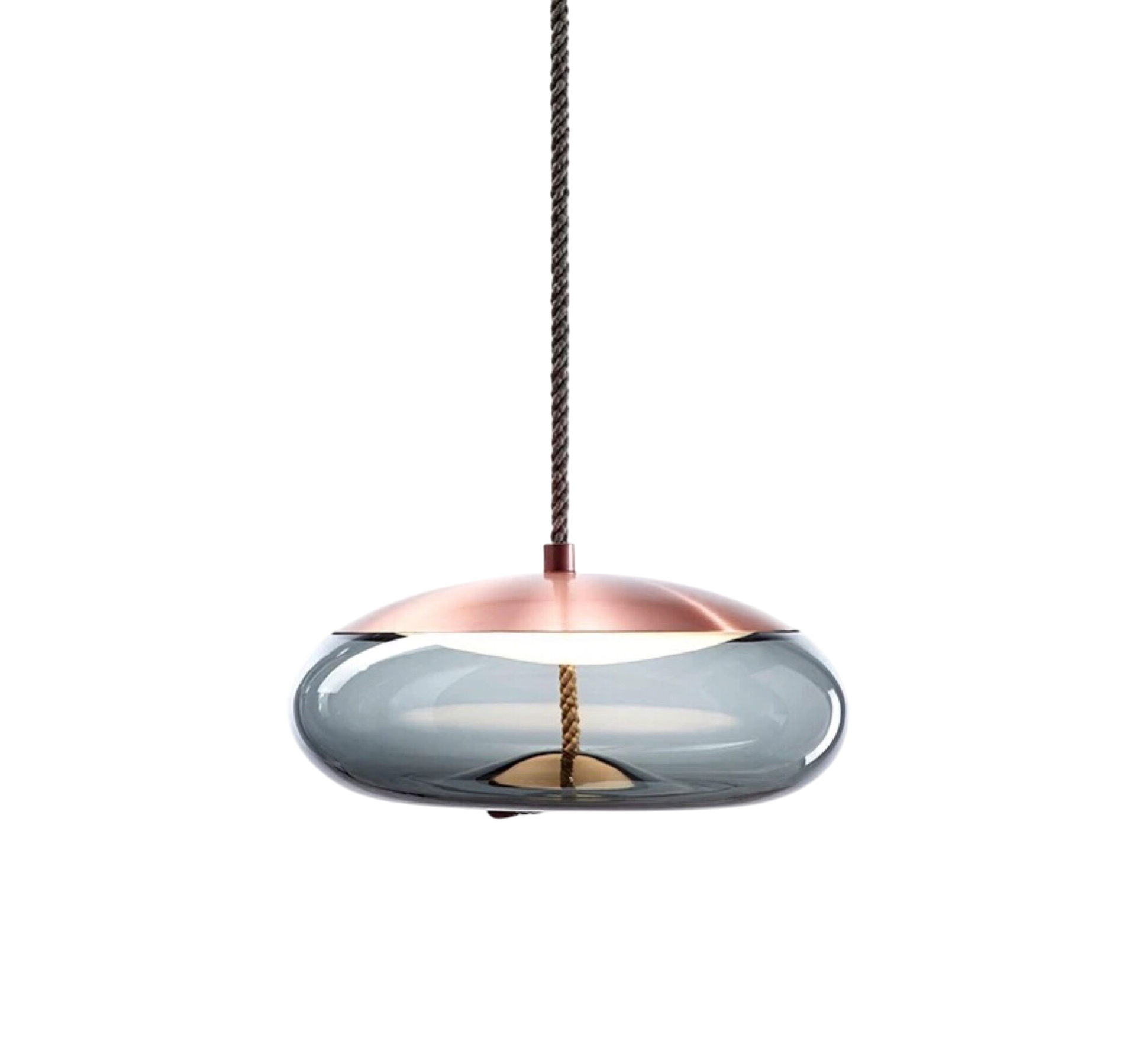 Pendentif Hempoire or rose