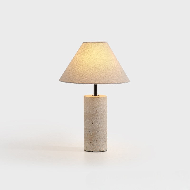 Lorie Marble + Linen Lampe à poser