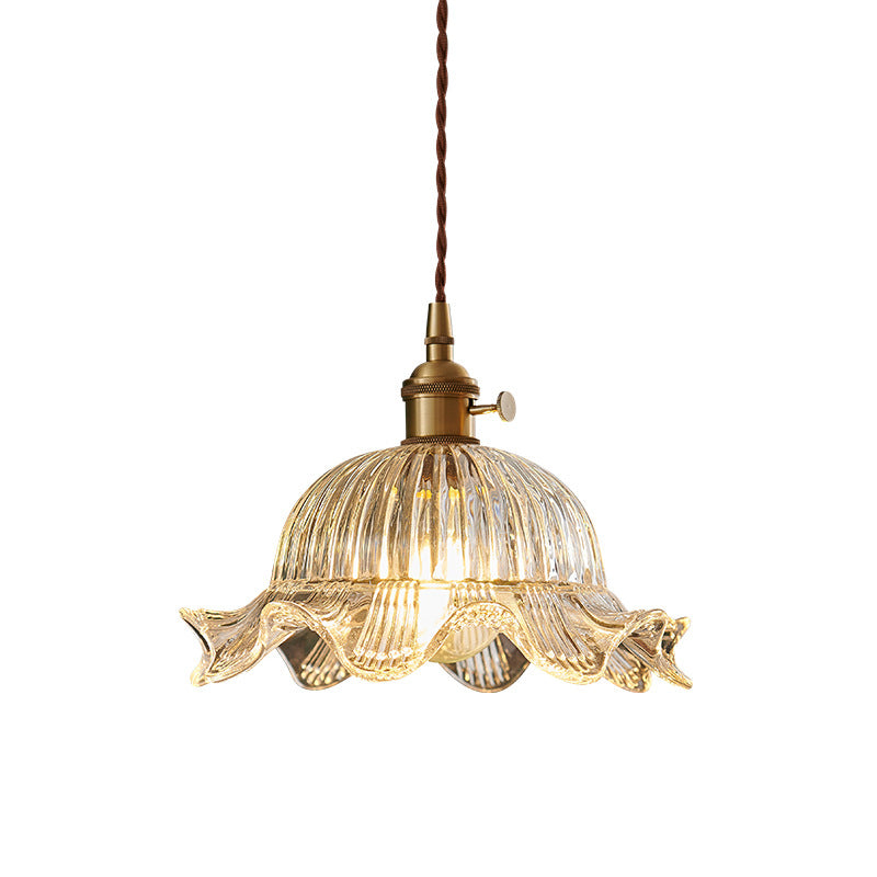Lampe pendante vintage transparente