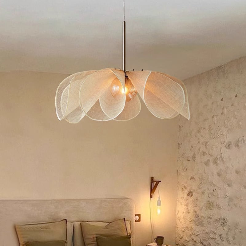 Lampe suspendue en tissu vintage