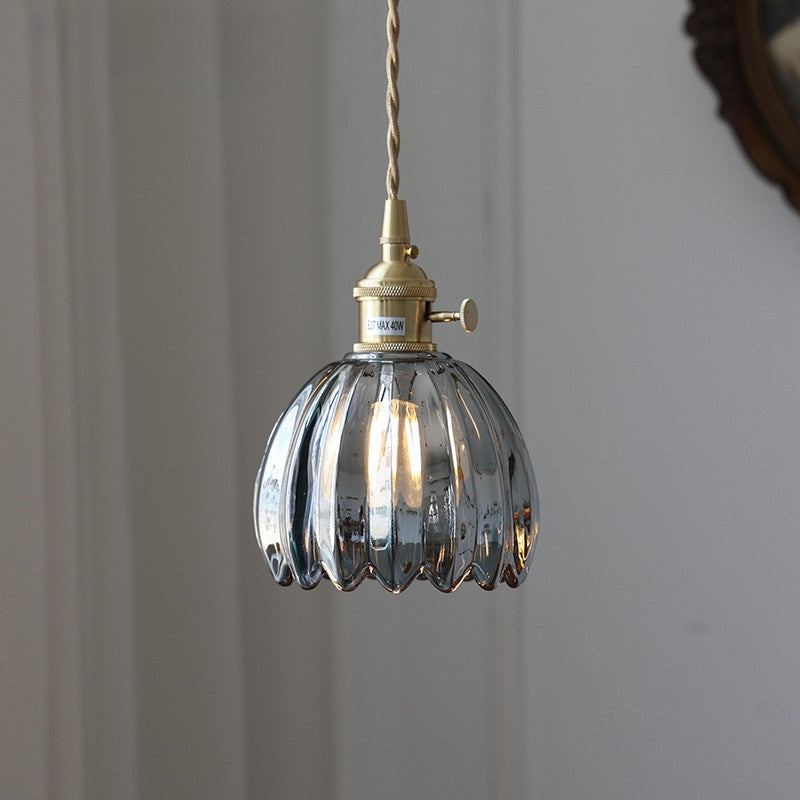 Lampe pendante japonaise en verre
