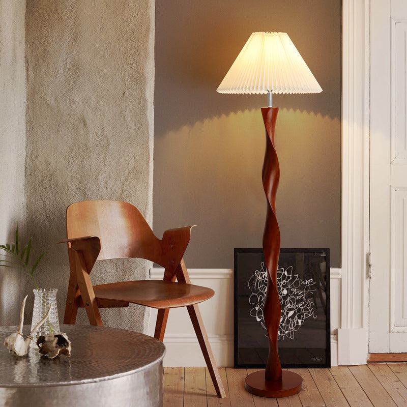 Lampadaire japonais en noyer