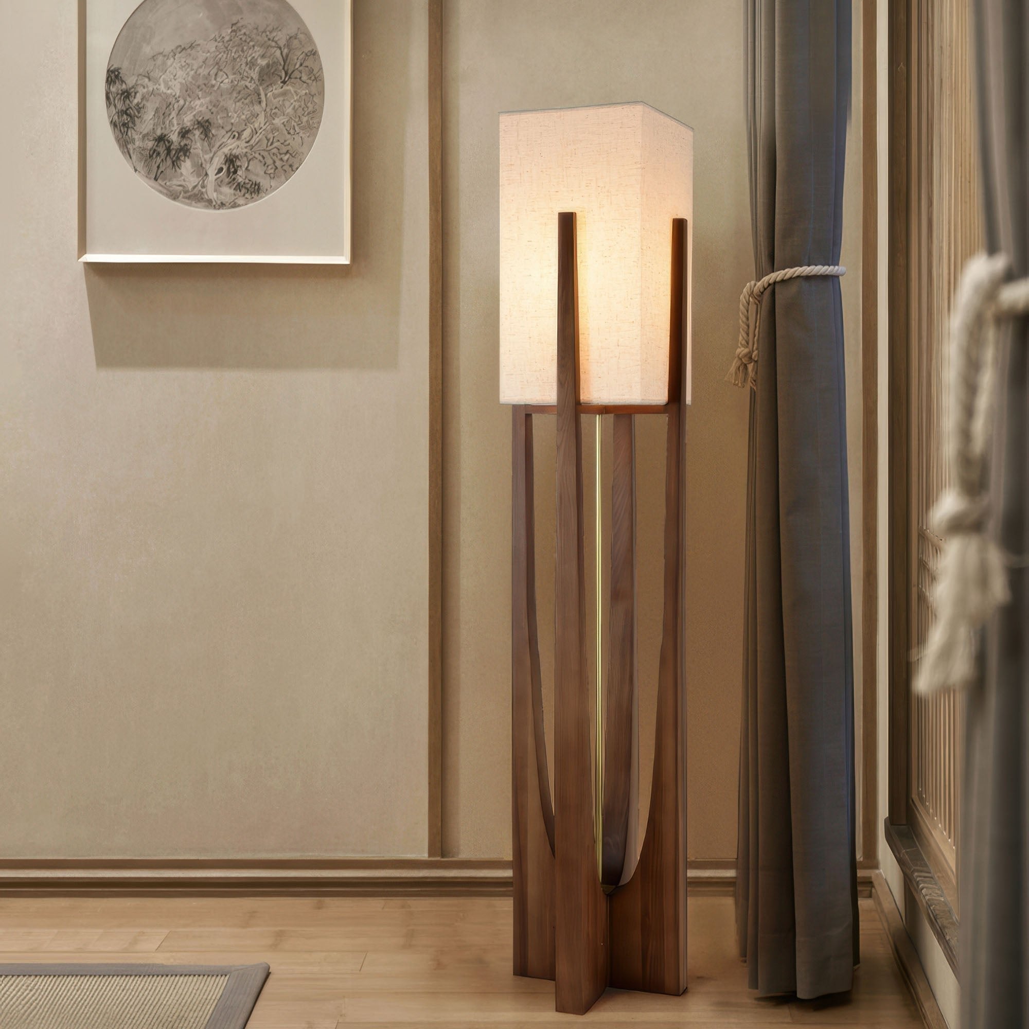 Lampadaire Wabi Sabi de style japonais