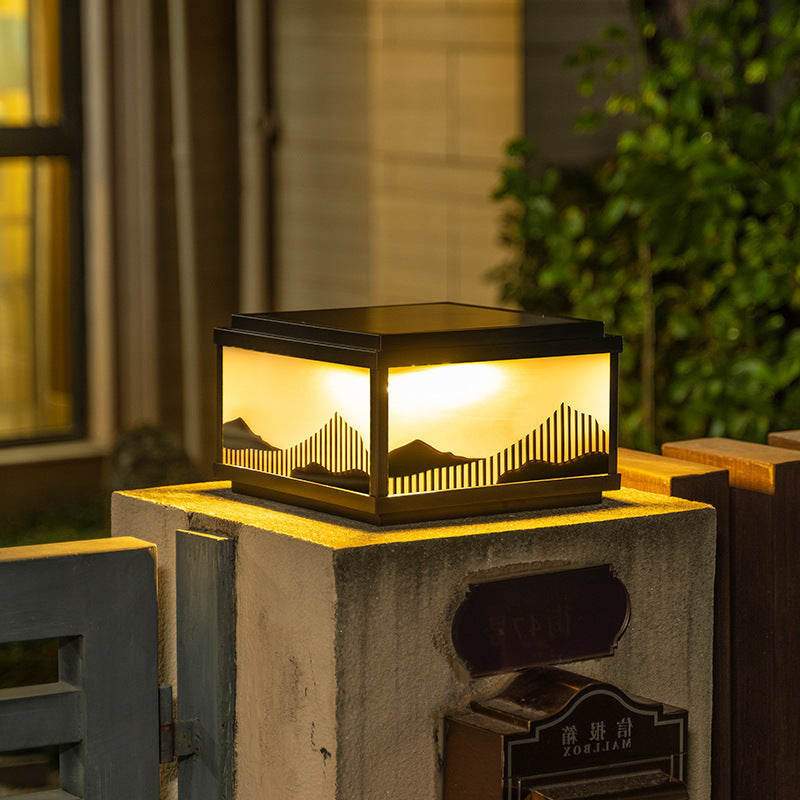 Lampe solaire pour poteau d'extérieur