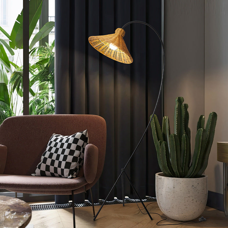 Lampadaire en bambou